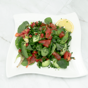 Ein schlüssel salat Öl Gurke Tomatensalat Petersilie, gemischte-Salat Berlin Catering und RestaurantAleppo-Al-Shahba