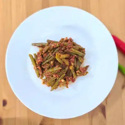 Grüne Bohnen mit Tomaten – Catering Berlin, veganes Gericht