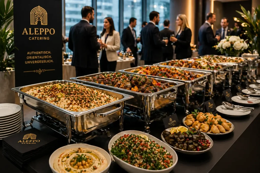Firmen Catering Berlin mit professionellem Buffet, orientalischen Spezialitäten und Business Event Service von Aleppo Catering